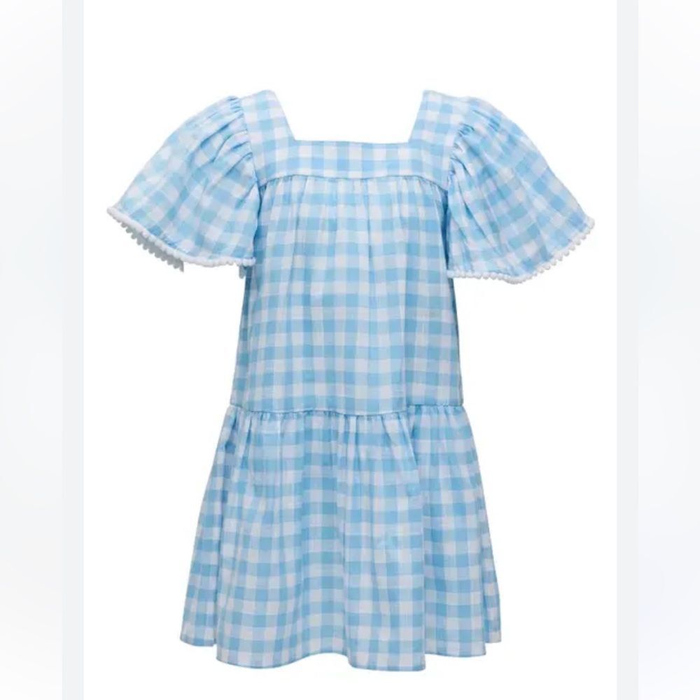 Snapper Rock Light Blue Checkered Kids Dress #22